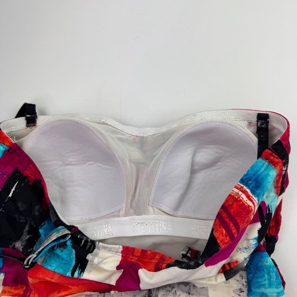 Christina Abstract Patterned One Piece Bathing with Skirt - Picture 12 of 13